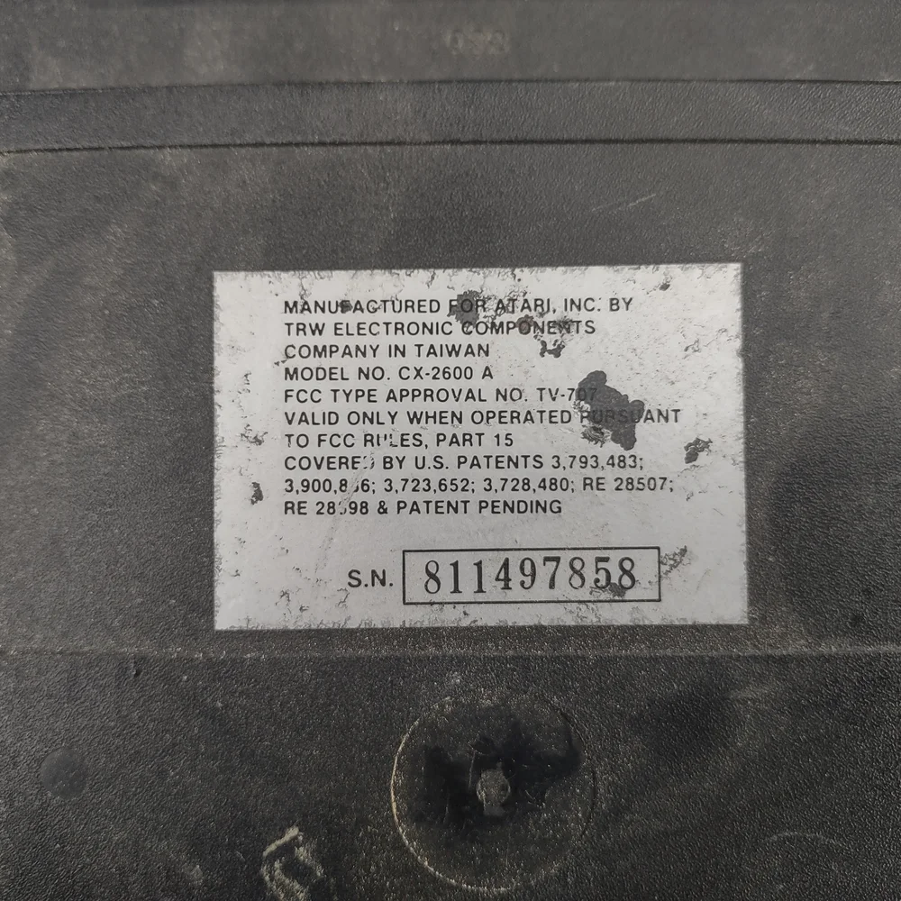 Atari Black Video Computer System Console